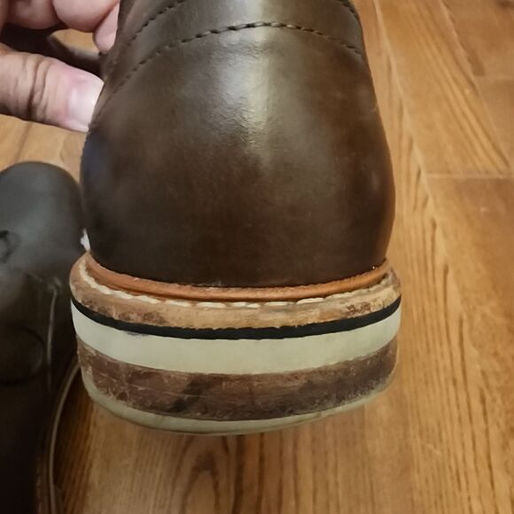 Allen Edmonds Mens 12 D Nomad Derby Shoes Brown Leather Plain Toe Oxford Casual main image 10